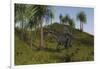 Spinosaurus Hunting in an Open Field-null-Framed Art Print