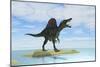 Spinosaurus Hunting in Prehistoric Waters-null-Mounted Art Print