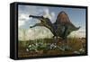 Spinosaurus in a Desert Landscape-null-Framed Stretched Canvas