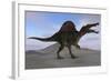 Spinosaurus on Barren Terrain-null-Framed Art Print