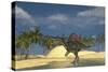 Spinosaurus Standing in Shallow Water-null-Stretched Canvas