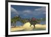 Spinosaurus Standing in Shallow Water-null-Framed Art Print