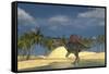 Spinosaurus Standing in Shallow Water-null-Framed Stretched Canvas