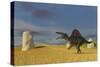 Spinosaurus Walking across a Grassy Field-null-Stretched Canvas