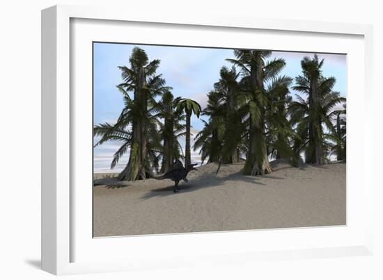 Spinosaurus Walking in a Desert Environment-null-Framed Premium Giclee Print