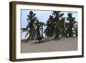 Spinosaurus Walking in a Desert Environment-null-Framed Art Print