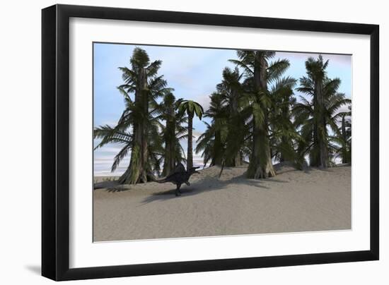 Spinosaurus Walking in a Desert Environment-null-Framed Art Print