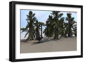 Spinosaurus Walking in a Desert Environment-null-Framed Art Print