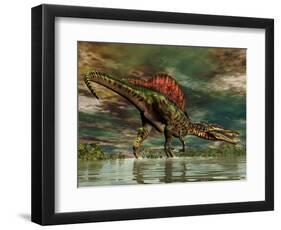 Spinosaurus Was a Large Theropod Dinosaur from the Cretaceous Period-null-Framed Art Print