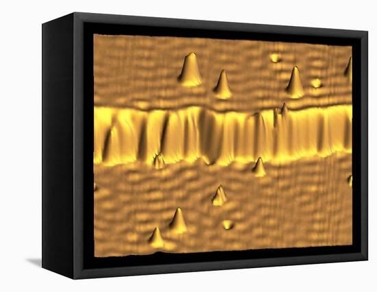 Spintronics Research, STM-A. Yazdani and D.J. Hornbaker-Framed Stretched Canvas