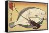 Spiny Lobster and Flounder, Early 19th Century-Utagawa Hiroshige-Framed Stretched Canvas