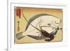 Spiny Lobster and Flounder, Early 19th Century-Utagawa Hiroshige-Framed Giclee Print