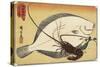 Spiny Lobster and Flounder, Early 19th Century-Utagawa Hiroshige-Stretched Canvas