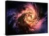 Spiral Galaxy In A Dark Space, Abstract Background-molodec-Stretched Canvas