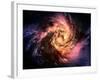 Spiral Galaxy In A Dark Space, Abstract Background-molodec-Framed Photographic Print