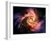 Spiral Galaxy In A Dark Space, Abstract Background-molodec-Framed Photographic Print