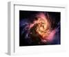 Spiral Galaxy In A Dark Space, Abstract Background-molodec-Framed Photographic Print