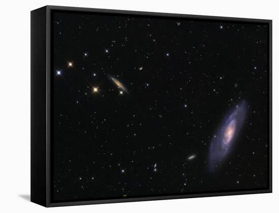 Spiral Galaxy Messier 106-Stocktrek Images-Framed Stretched Canvas