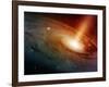 Spiral Galaxy System Glowing into Deep Space-paulista-Framed Photographic Print