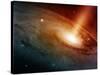 Spiral Galaxy System Glowing into Deep Space-paulista-Stretched Canvas