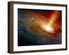 Spiral Galaxy System Glowing into Deep Space-paulista-Framed Photographic Print