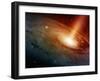 Spiral Galaxy System Glowing into Deep Space-paulista-Framed Photographic Print