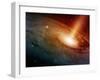 Spiral Galaxy System Glowing into Deep Space-paulista-Framed Photographic Print