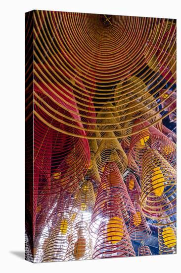 Spiral Incense Sticks at Ong Temple, Can Tho, Mekong Delta, Vietnam, Indochina-Yadid Levy-Stretched Canvas