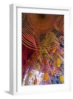 Spiral Incense Sticks at Ong Temple, Can Tho, Mekong Delta, Vietnam, Indochina-Yadid Levy-Framed Photographic Print