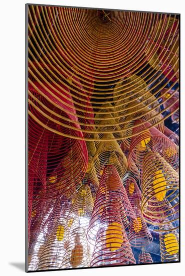Spiral Incense Sticks at Ong Temple, Can Tho, Mekong Delta, Vietnam, Indochina-Yadid Levy-Mounted Photographic Print