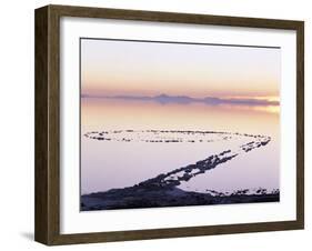 Spiral Jetty Above Great Salt Lake, Utah, USA-Scott T^ Smith-Framed Premium Photographic Print