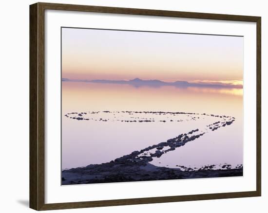 Spiral Jetty Above Great Salt Lake, Utah, USA-Scott T^ Smith-Framed Photographic Print