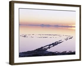 Spiral Jetty Above Great Salt Lake, Utah, USA-Scott T^ Smith-Framed Photographic Print