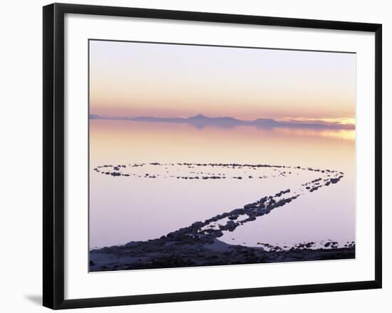 Spiral Jetty Above Great Salt Lake, Utah, USA-Scott T^ Smith-Framed Photographic Print