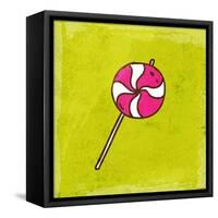 Spiral Lollipop Sweet Candy-Ozerina Anna-Framed Stretched Canvas