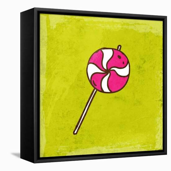 Spiral Lollipop Sweet Candy-Ozerina Anna-Framed Stretched Canvas