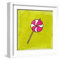 Spiral Lollipop Sweet Candy-Ozerina Anna-Framed Art Print