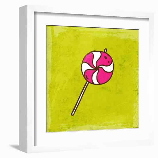 Spiral Lollipop Sweet Candy-Ozerina Anna-Framed Art Print