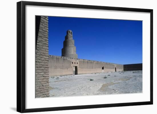 Spiral Minaret and Courtyard of Abu Dulaf Mosque-null-Framed Giclee Print