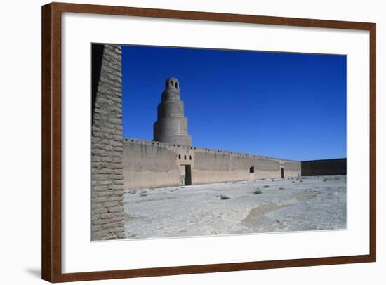 Spiral Minaret and Courtyard of Abu Dulaf Mosque-null-Framed Giclee Print