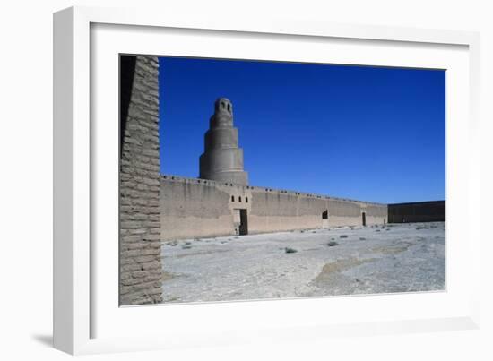 Spiral Minaret and Courtyard of Abu Dulaf Mosque-null-Framed Giclee Print