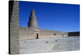 Spiral Minaret and Courtyard of Abu Dulaf Mosque-null-Stretched Canvas