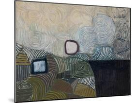 Spiral Motif in Green, Violet, Blue and Gold: the Coast of the Inland Sea-Victor Pasmore-Mounted Giclee Print