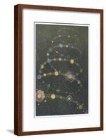 Spiral of Galaxies Twisting in the Infinite Through All Eternity-R. Mainella-Framed Art Print