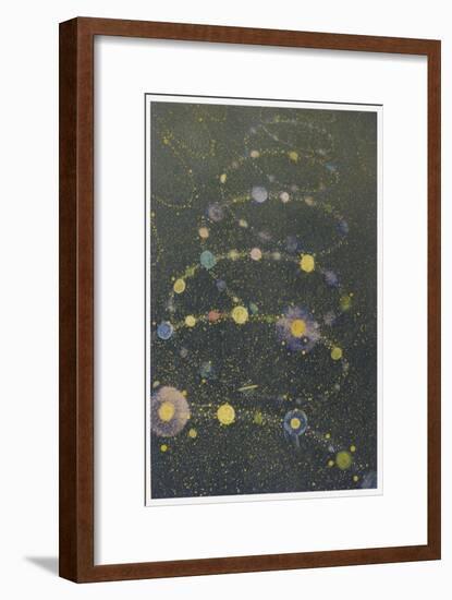 Spiral of Galaxies Twisting in the Infinite Through All Eternity-R. Mainella-Framed Art Print