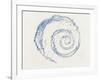 Spiral of Water Drops with White Background-null-Framed Photographic Print