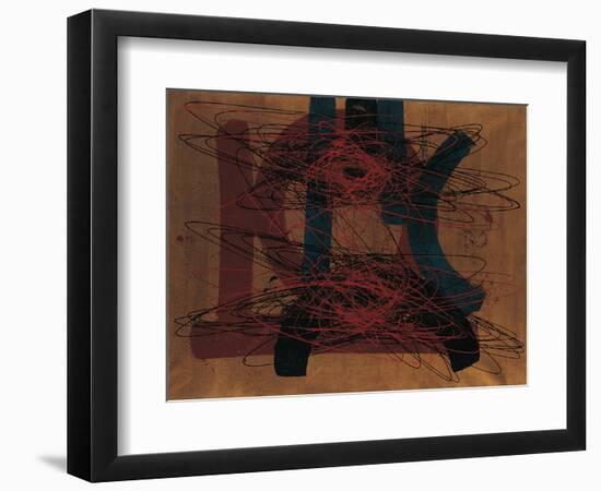 Spiral on Golden Background-null-Framed Giclee Print