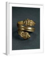 Spiral Ring, with Lion Protomes, End 4Th-Beginning 3Rd Century B-null-Framed Photographic Print