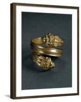 Spiral Ring, with Lion Protomes, End 4Th-Beginning 3Rd Century B-null-Framed Photographic Print
