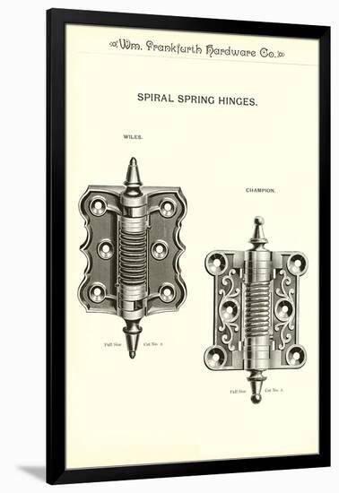 Spiral Spring Hinges-null-Framed Art Print